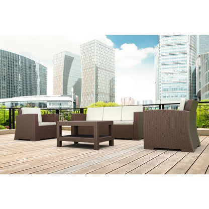 Rectangle Patio Coffee Table, Brown, Belen Kox