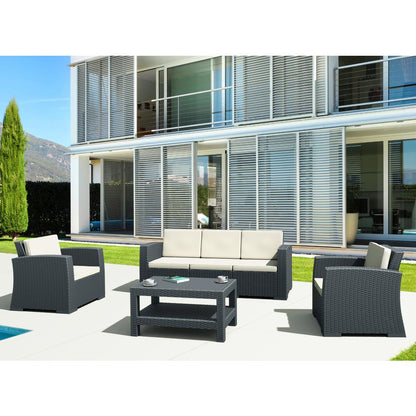 Monaco Rectangle Patio Coffee Table Dark Gray