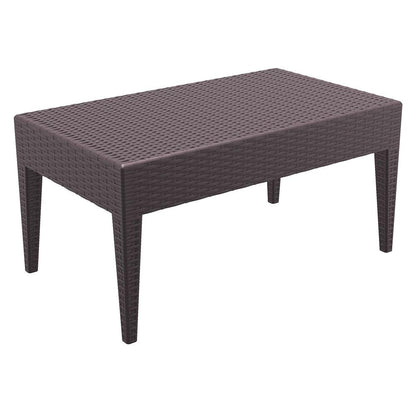 Rectangle Resin Coffee Table, Brown, Belen Kox