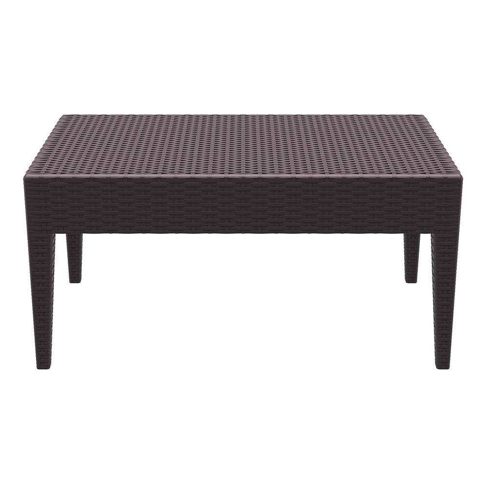 Rectangle Resin Coffee Table, Brown, Belen Kox