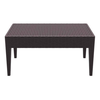Rectangle Resin Coffee Table, Brown, Belen Kox
