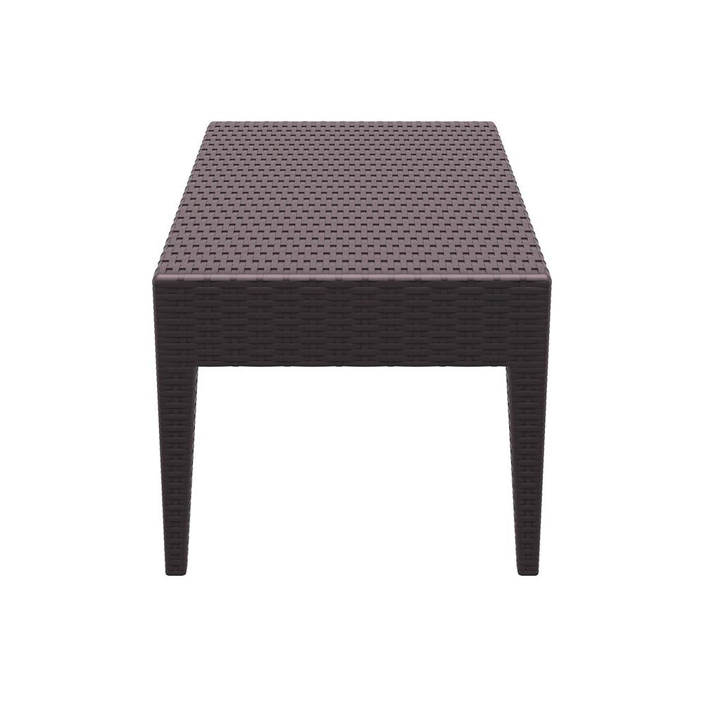 Rectangle Resin Coffee Table, Brown, Belen Kox