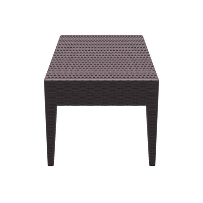 Rectangle Resin Coffee Table, Brown, Belen Kox
