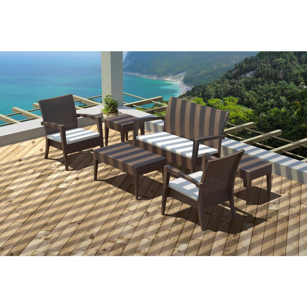 Rectangle Resin Coffee Table, Brown, Belen Kox