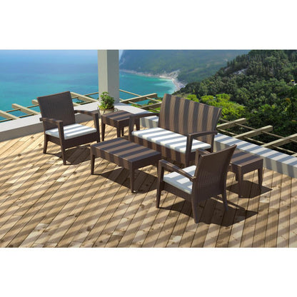 Rectangle Resin Coffee Table, Brown, Belen Kox