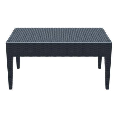 Miami Rectangle Resin Coffee Table Dark Gray