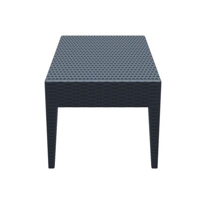 Miami Rectangle Resin Coffee Table Dark Gray