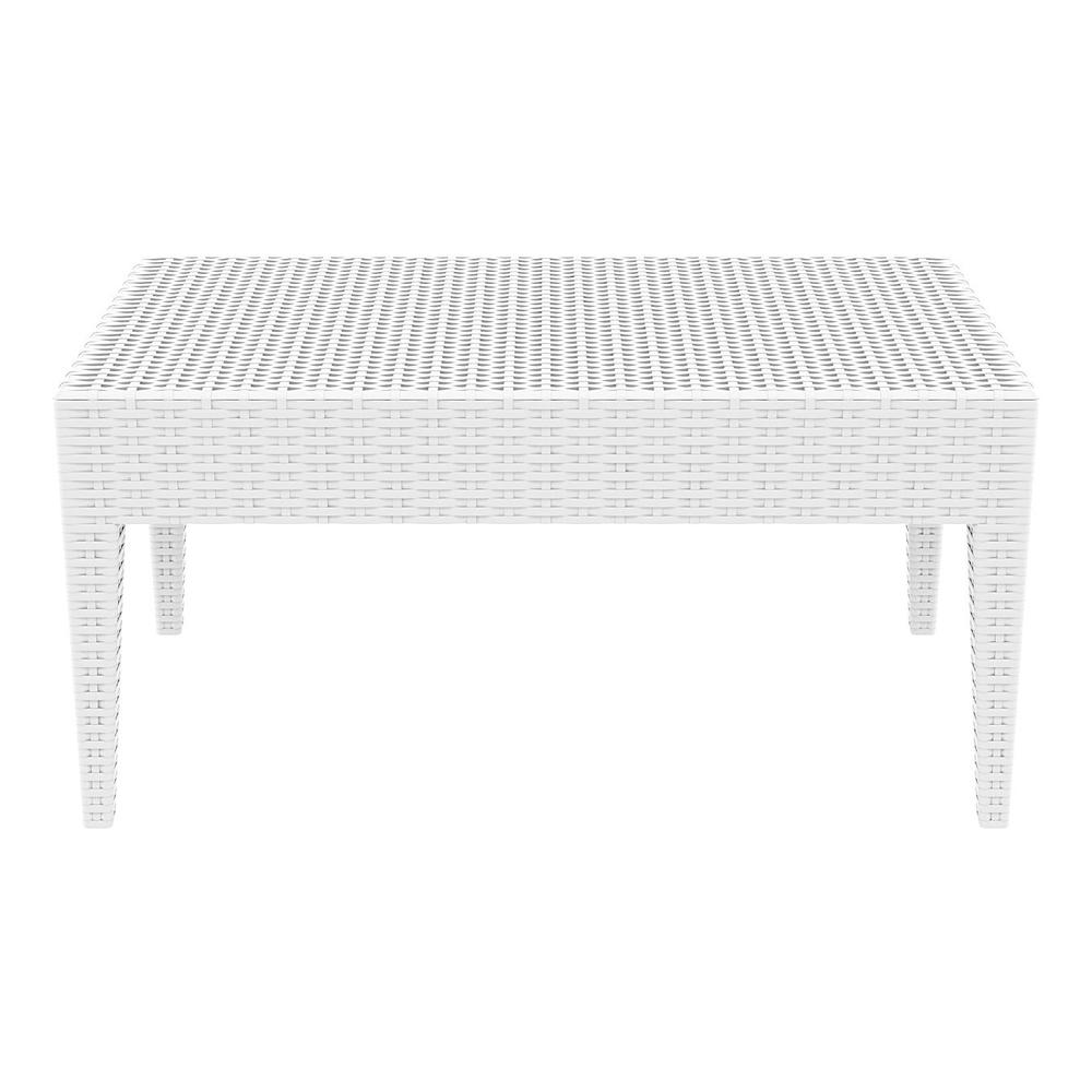 Rectangle Resin Coffee Table, White, Belen Kox