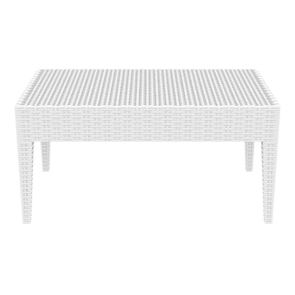 Rectangle Resin Coffee Table, White, Belen Kox