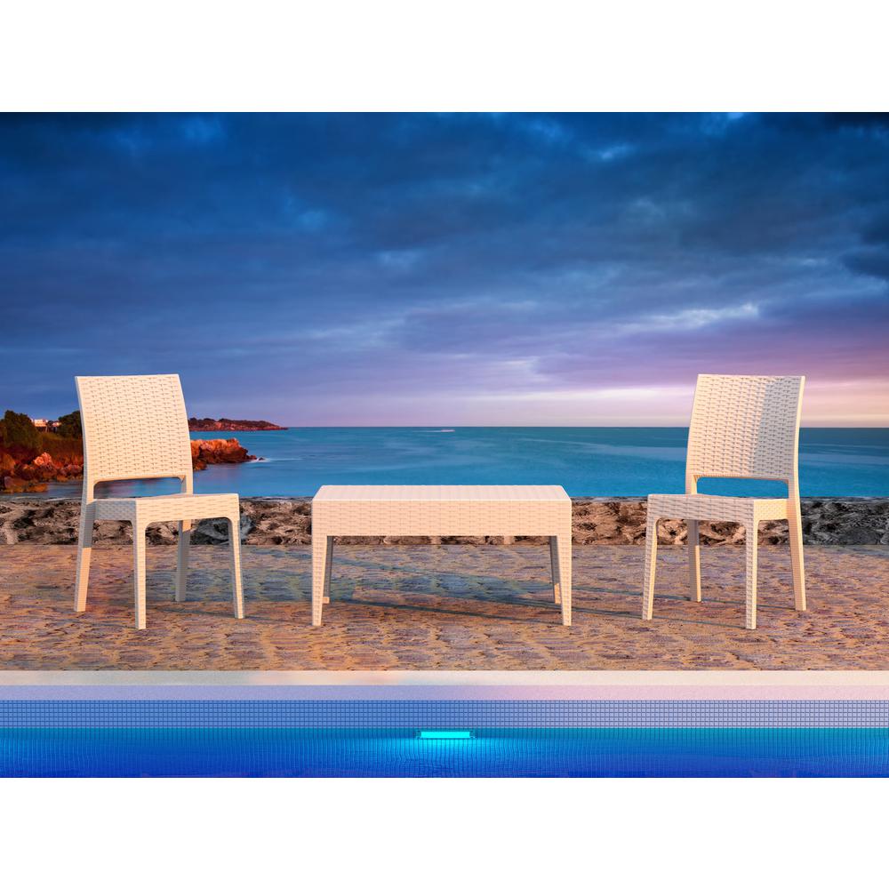 Rectangle Resin Coffee Table, White, Belen Kox