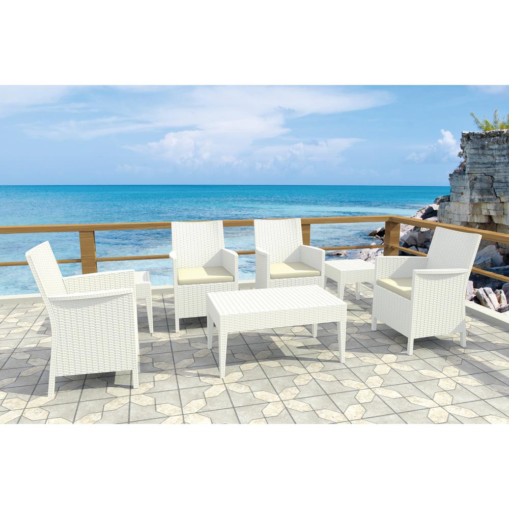 Rectangle Resin Coffee Table, White, Belen Kox