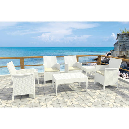 Rectangle Resin Coffee Table, White, Belen Kox