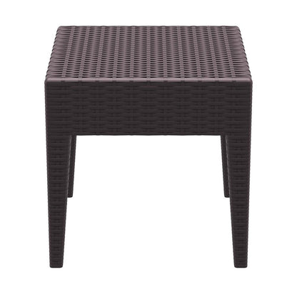 Square Resin Side Table, Brown, Belen Kox