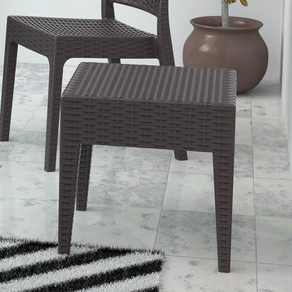Square Resin Side Table, Brown, Belen Kox