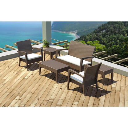 Square Resin Side Table, Brown, Belen Kox