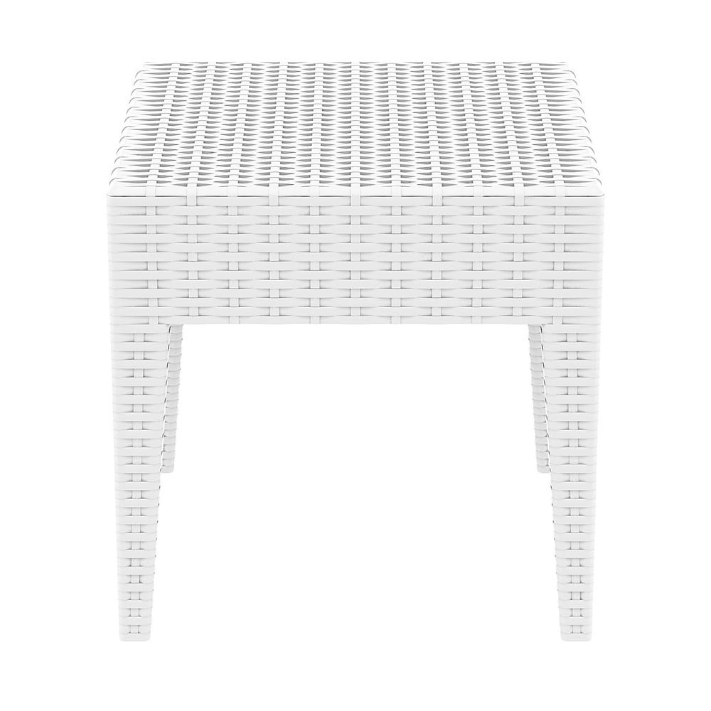 Square Resin Side Table, White, Belen Kox