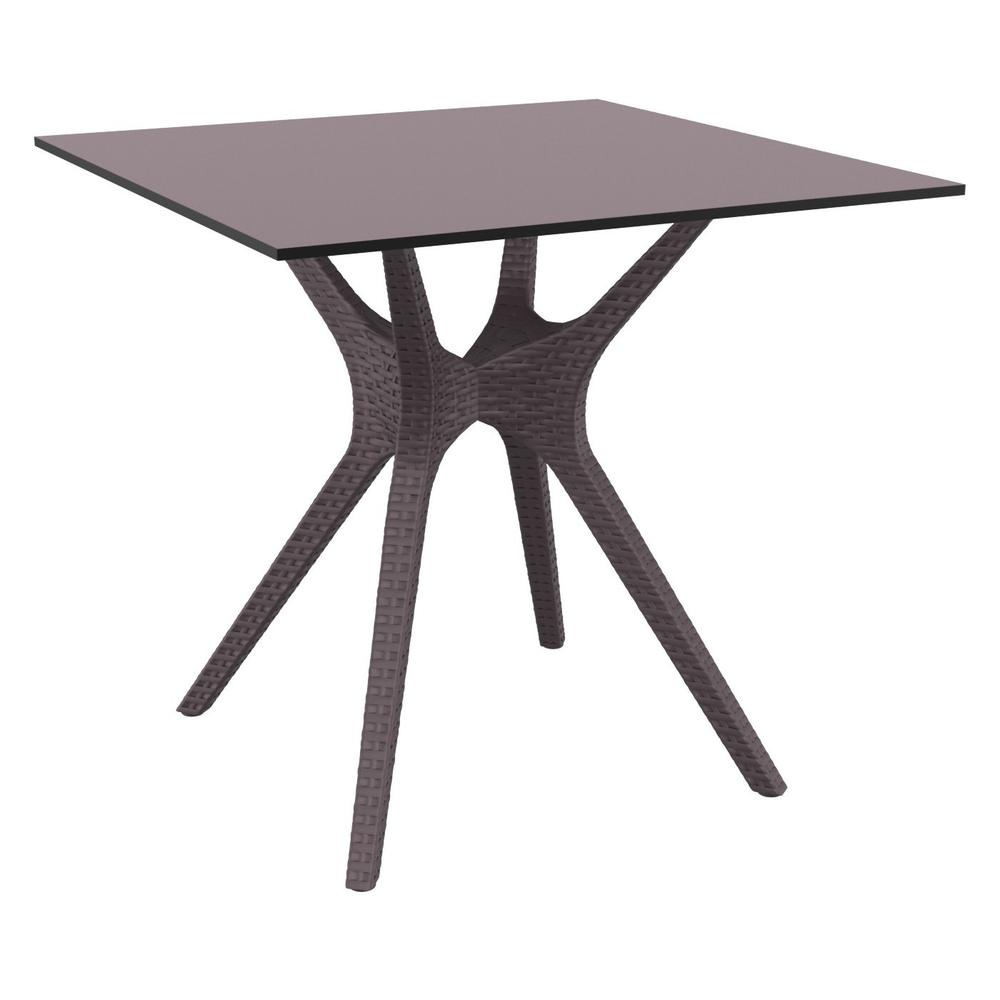 Ibiza Outdoor Dining Set 5 Piece Square Brown