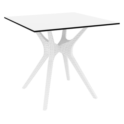 Ibiza Outdoor Dining Set 5 Piece Square White