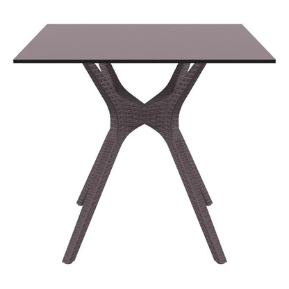 Ibiza Square Table 31 inch Brown
