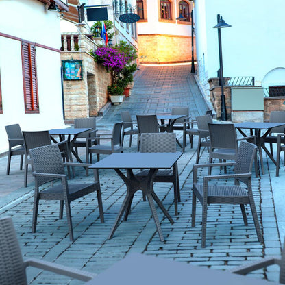 Ibiza Square Table 31 inch Dark Gray