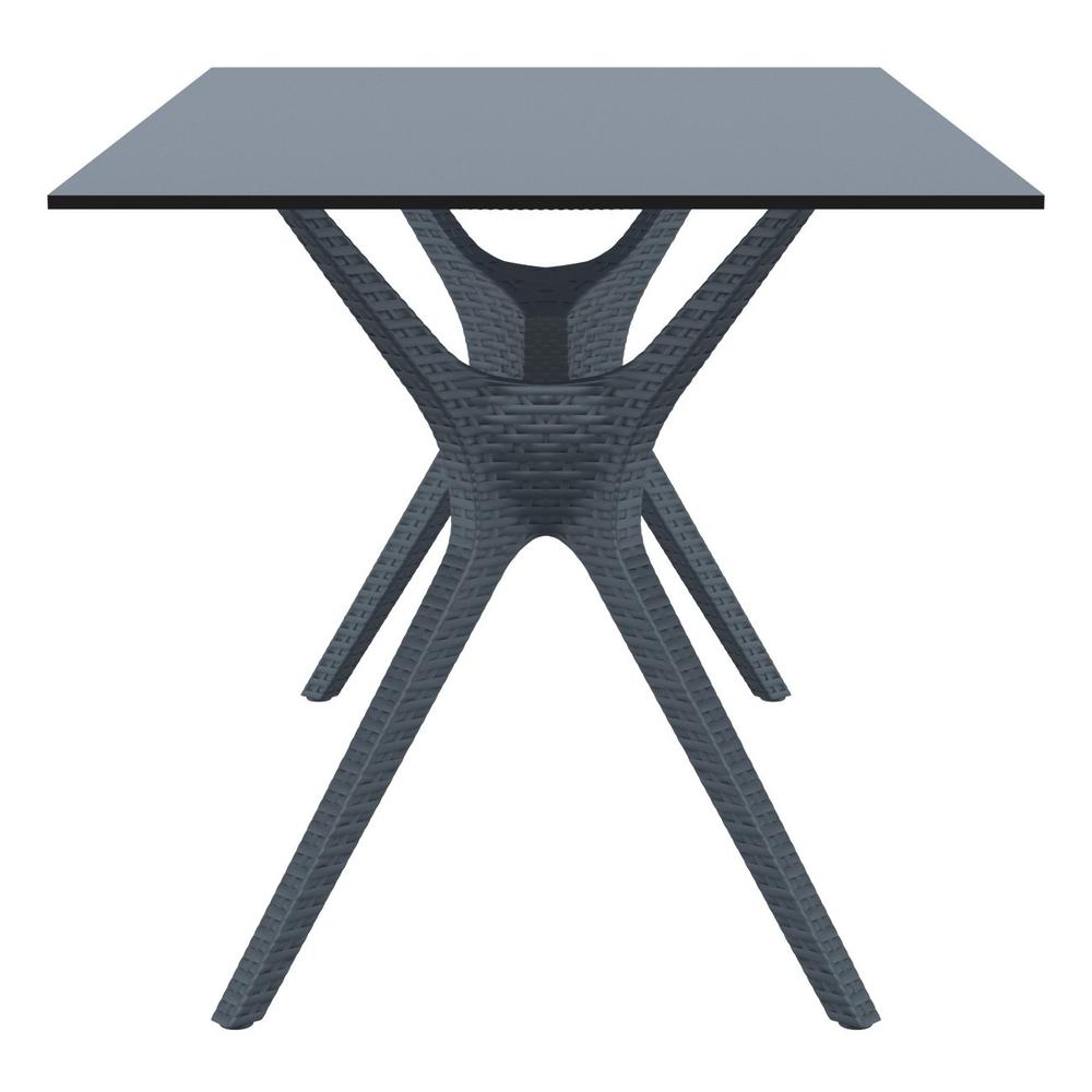Rectangle Dining Table,  55 inch, Dark Gray, Belen Kox