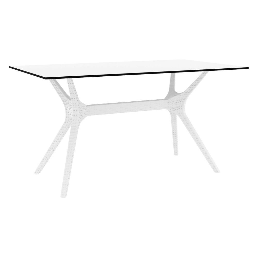Ibiza Rectangle Table 55 inch White