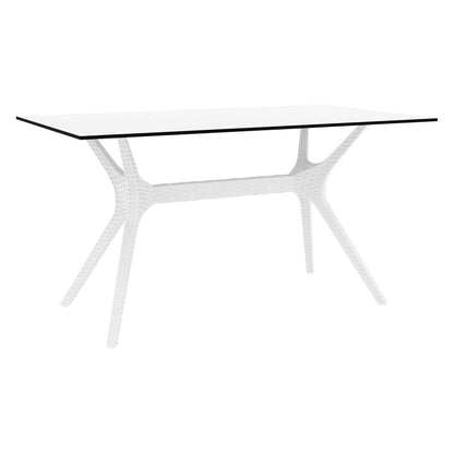 Ibiza Rectangle Table 55 inch White