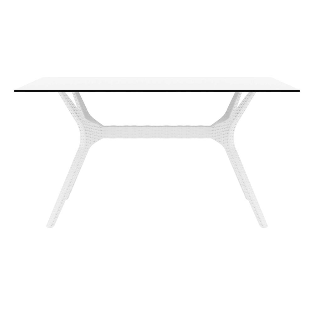 Ibiza Rectangle Table 55 inch White