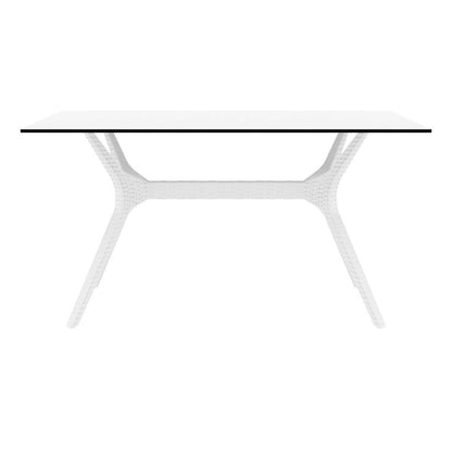 Ibiza Rectangle Table 55 inch White