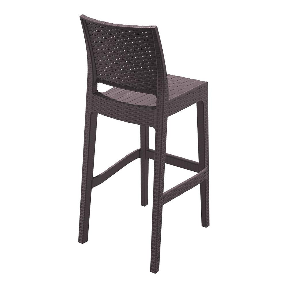 Jamaica Resin Wickerlook Bar Stool Brown, Set of 2