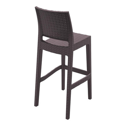 Jamaica Resin Wickerlook Bar Stool Brown, Set of 2
