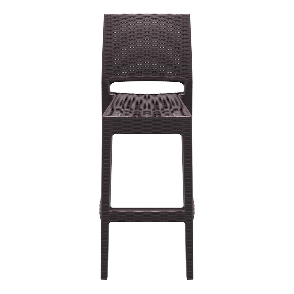 Jamaica Resin Wickerlook Bar Stool Brown, Set of 2