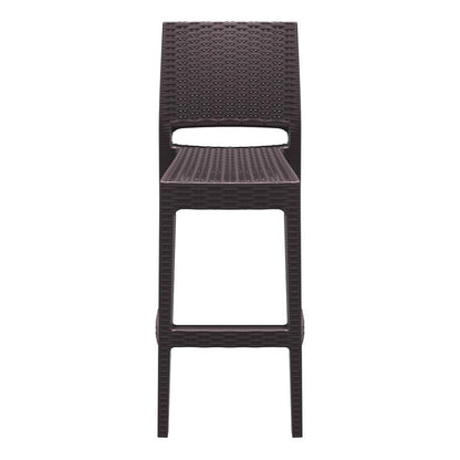 Jamaica Resin Wickerlook Bar Stool Brown, Set of 2