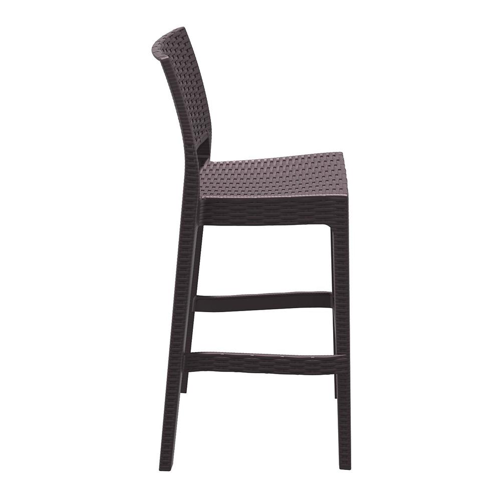Jamaica Resin Wickerlook Bar Stool Brown, Set of 2