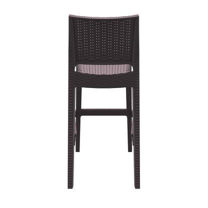 Jamaica Resin Wickerlook Bar Stool Brown, Set of 2
