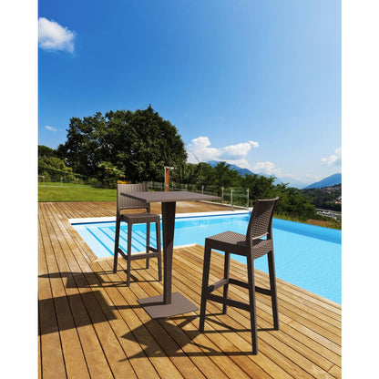Jamaica Resin Wickerlook Bar Stool Brown, Set of 2