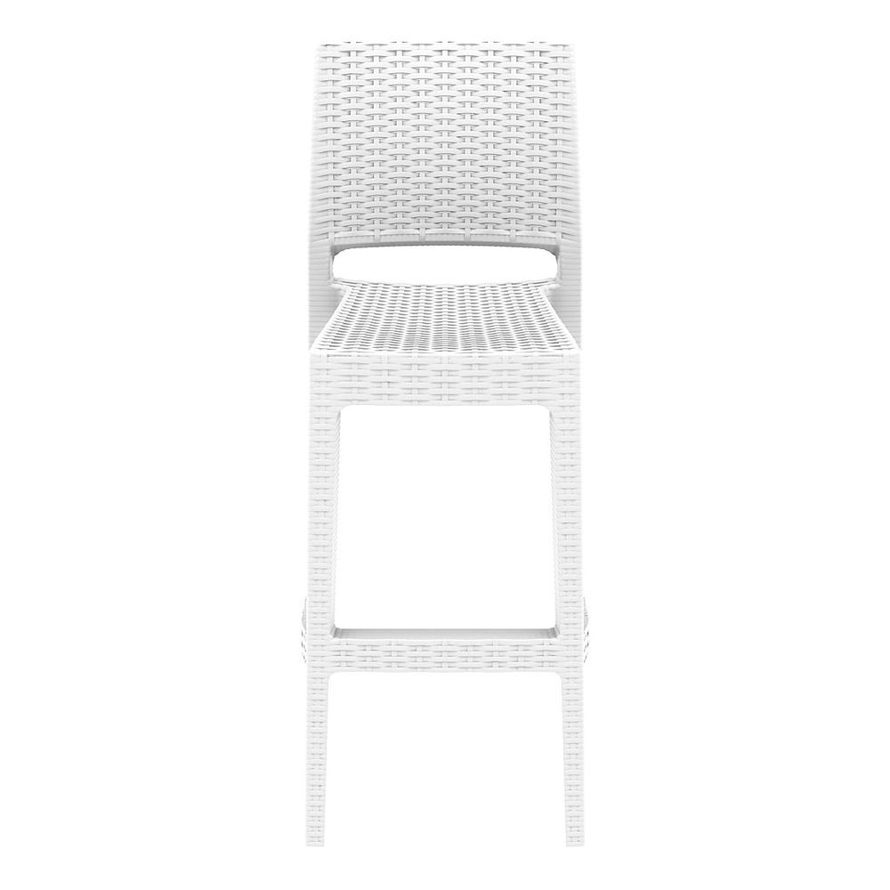 Resin Bar Stool, Set of 2, White, Belen Kox