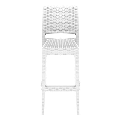 Resin Bar Stool, Set of 2, White, Belen Kox