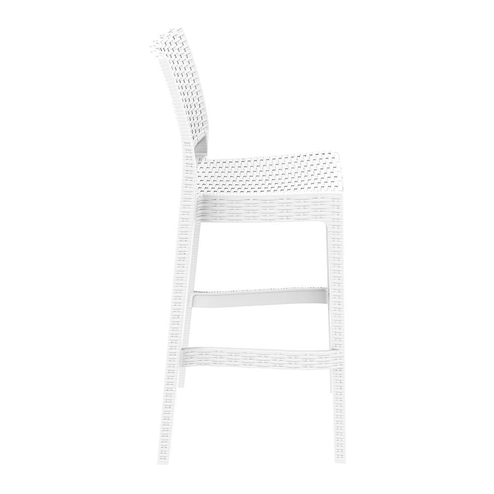 Resin Bar Stool, Set of 2, White, Belen Kox