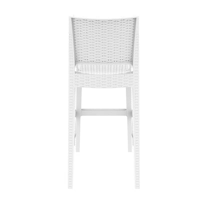 Resin Bar Stool, Set of 2, White, Belen Kox