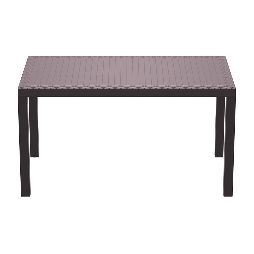 Orlando Wickerlook Rectangle Dining Table Brown 55 inch