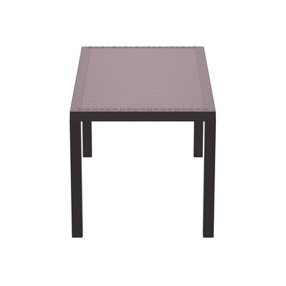 Orlando Wickerlook Rectangle Dining Table Brown 55 inch