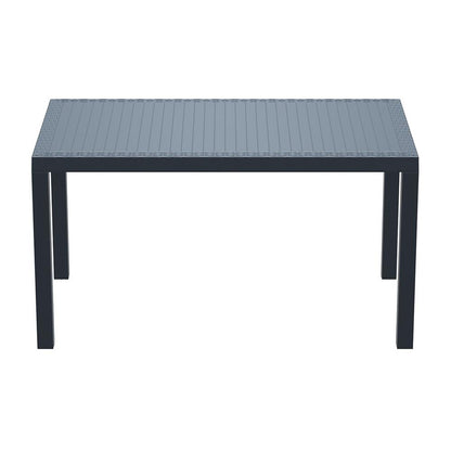 Orlando Wickerlook Rectangle Dining Table Dark Gray 55 inch