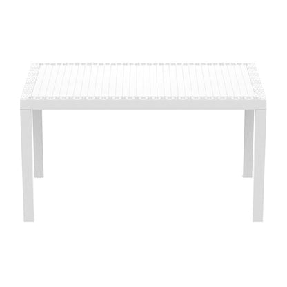 Orlando Wickerlook Rectangle Dining Table White 55 inch