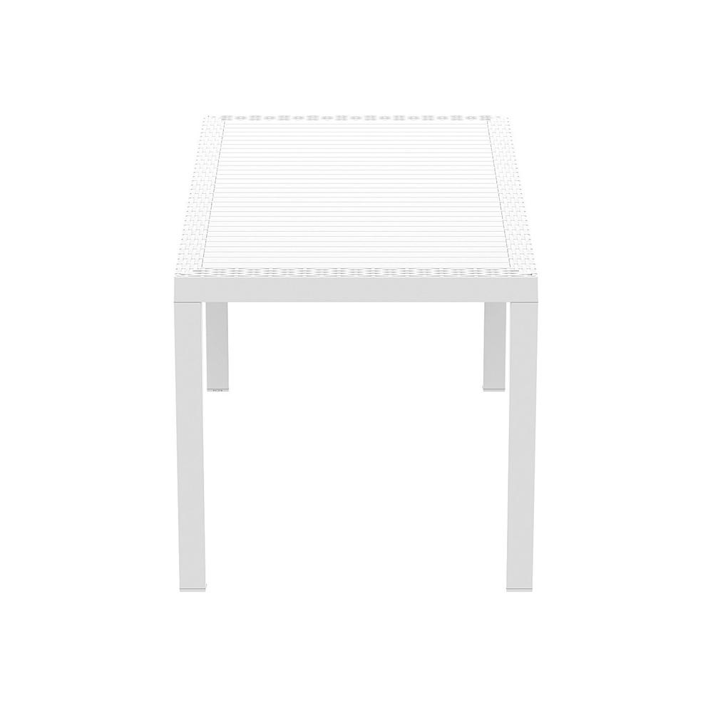 Orlando Wickerlook Rectangle Dining Table White 55 inch