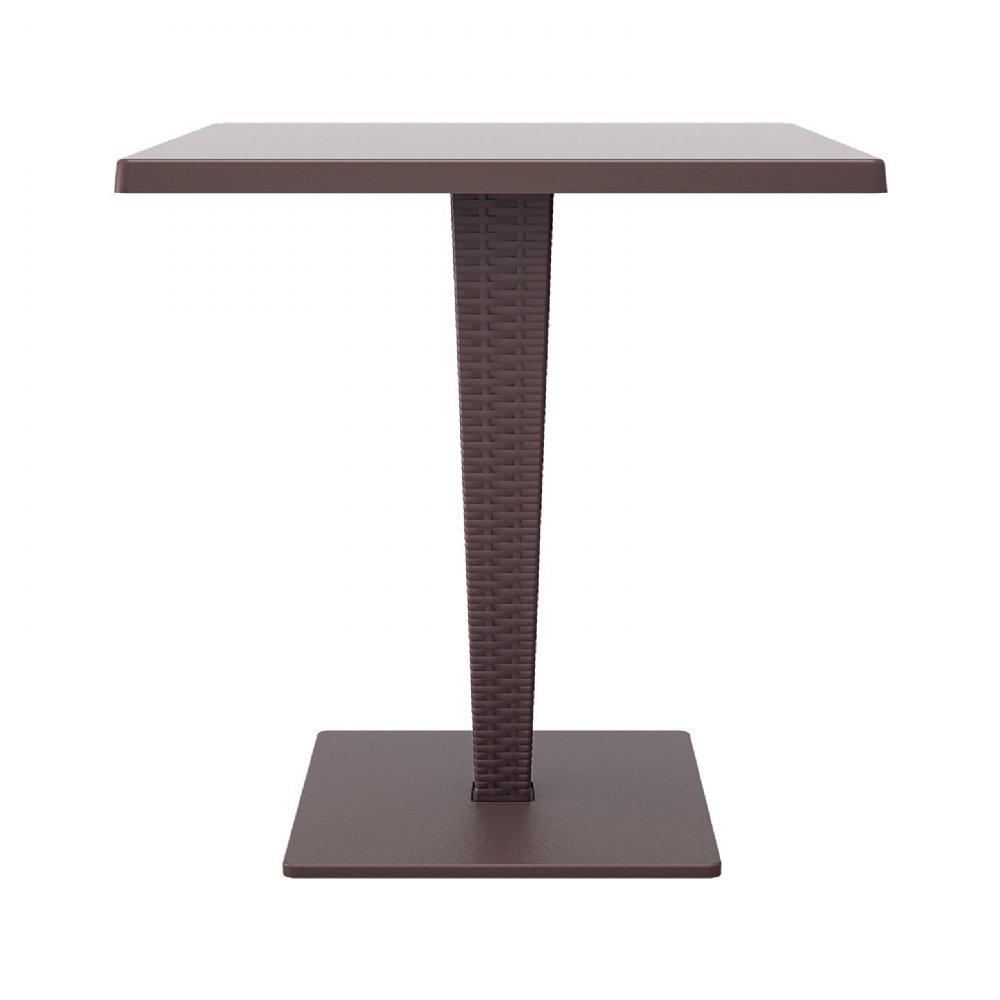 Riva Werzalit Top Square Dining Table Brown 27.5 inch