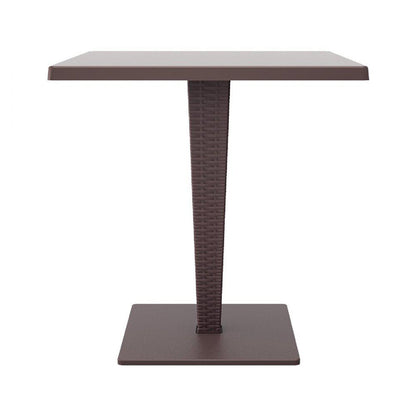 Riva Werzalit Top Square Dining Table Brown 27.5 inch