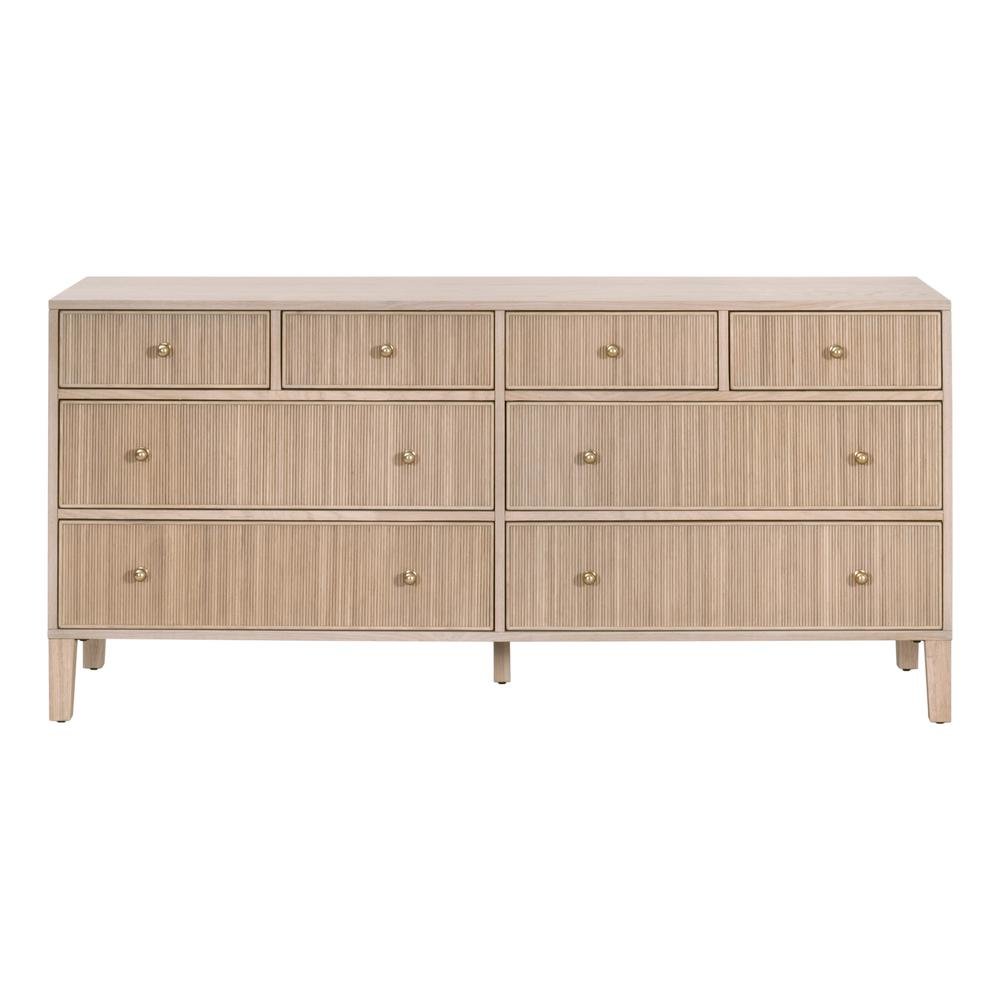 Brown Dresser for Bedroom – Wooden Chest of Drawers with 8 Drawers