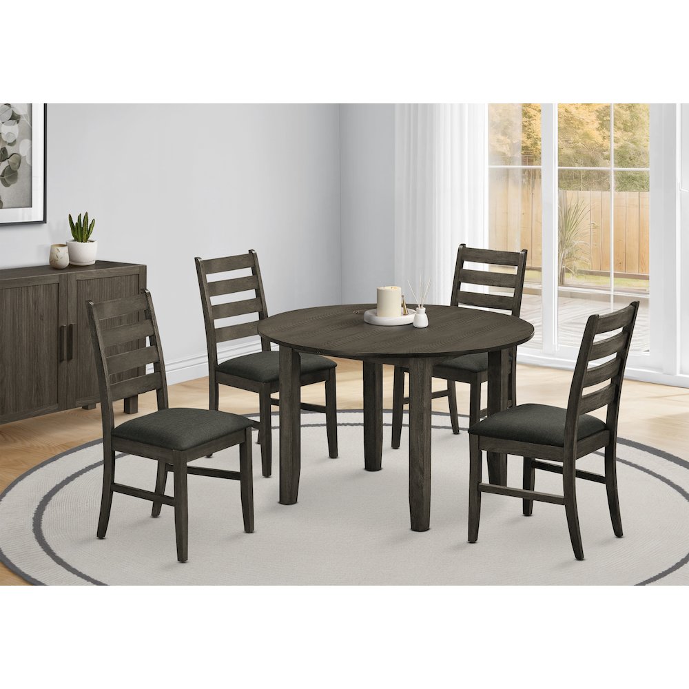Dining Table, 48"" Round, Veneer Top, Grey Veneer