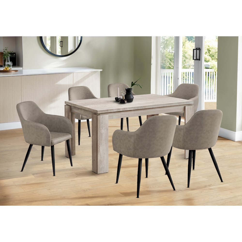 Dining Table, 60 Rectangular, Kitchen, Dining Room, Beige Laminate